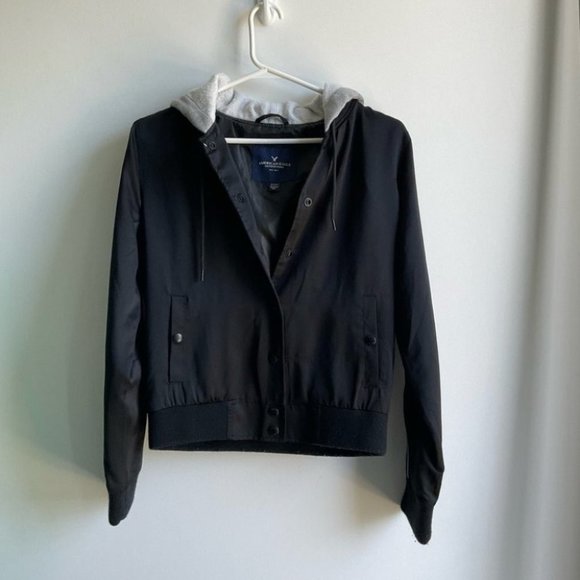 Y2K Inspired American Eagle Outfitters Bomber Hoodie Jacket - Picture 6 of 6